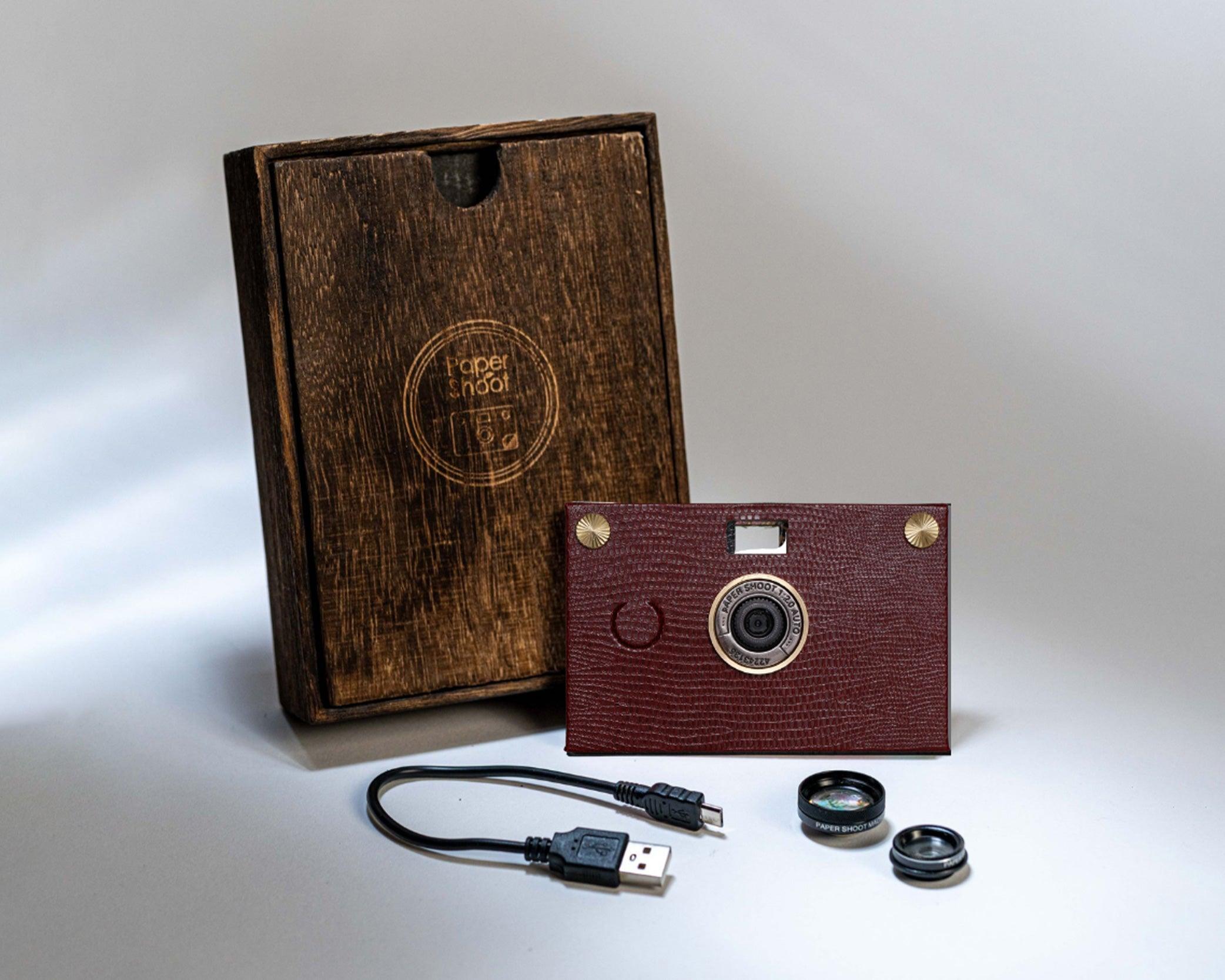 Camera Set - Leather Red – Paper Shoot Camera